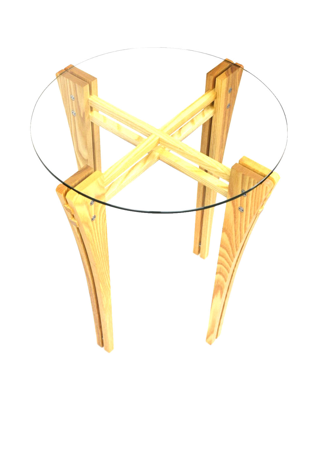 Split Leg Accent Table in Ash-image